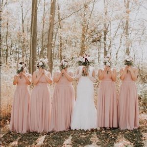 Light Mauve Pink Bridesmaids Dress